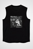 Whitney Houston Baskılı Unisex Siyah Kolsuz Tişört