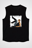 Whitney Houston Baskılı Unisex Siyah Kolsuz Tişört