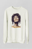 Whitney Houston Beyaz Unisex Sweatshirt