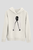 Will.I.Am Beyaz Unisex Kapüşonlu Sweatshirt