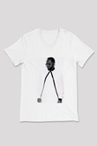Will.I.Am Beyaz Unisex V Yaka Tişört