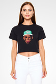 Will.I.Am Siyah Crop Top Tişört