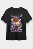 Willy Wonka Çikolata Fabrikası Baskılı Unisex Siyah Tişört