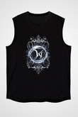 Wintersun Baskılı Unisex Siyah Kolsuz Tişört - Tshirt