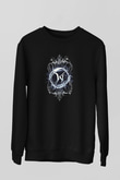 Wintersun Baskılı Unisex Siyah Sweatshirt