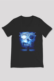 Wintersun Baskılı Unisex Siyah V Yaka Tişört - Tshirt
