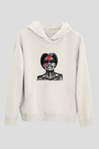 Wiz Khalifa Baskılı Unisex Beyaz Kapüşonlu Sweatshirt