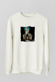 Wiz Khalifa Baskılı Unisex Beyaz Sweatshirt