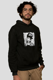Wiz Khalifa Baskılı Unisex Siyah Hoodie