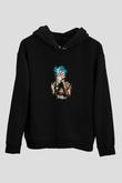 Wiz Khalifa Baskılı Unisex Siyah Hoodie