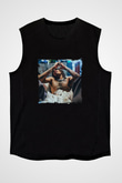 Wiz Khalifa Baskılı Unisex Siyah Kolsuz Tişört
