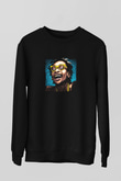 Wiz Khalifa Baskılı Unisex Siyah Sweatshirt