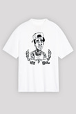 Wiz Khalifa Beyaz Unisex Oversize Tişört T-Shirt