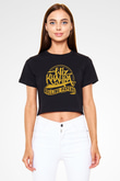 Wiz Khalifa Siyah Crop Top Tişört