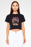 WrestleMania Siyah   Crop Top Tişört