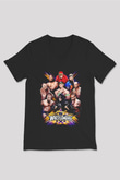 WrestleMania Siyah Unisex  V Yaka Tişört