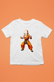 Wushu Baskılı Unisex Beyaz Çocuk Tişört - Tshirt