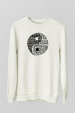 Wushu Baskılı Unisex Ekru Sweatshirt