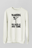 Wushu Baskılı Unisex Ekru Sweatshirt