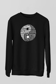 Wushu Baskılı Unisex Siyah Sweatshirt