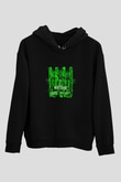 W&W Baskılı Unisex Siyah Hoodie
