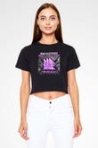 W&W Siyah  Crop Top Tişört