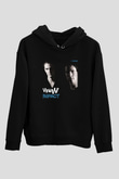 W&W Siyah Unisex Kapüşonlu Sweatshirt