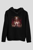 W&W Siyah Unisex Kapüşonlu Sweatshirt