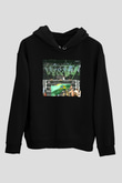 W&W Siyah Unisex Kapüşonlu Sweatshirt