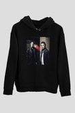 W&W Siyah Unisex Kapüşonlu Sweatshirt