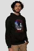 W&W Siyah Unisex Kapüşonlu Sweatshirt