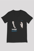 W&W Siyah Unisex V Yaka Tişört