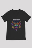 W&W Siyah Unisex V Yaka Tişört