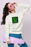 W&WBaskılı Beyaz Sweatshirt