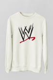 WWE Beyaz Unisex Sweatshirt