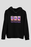 WWE Siyah Unisex Kapüşonlu Sweatshirt