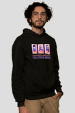 WWE Siyah Unisex Kapüşonlu Sweatshirt