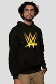 WWE Siyah Unisex Kapüşonlu Sweatshirt