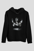 WWE Siyah Unisex Kapüşonlu Sweatshirt