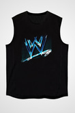 WWE Siyah Unisex Kolsuz Tişört