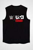 WWE Siyah Unisex Kolsuz Tişört