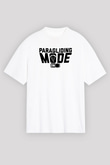 Yamaç Paraşütü Baskılı Unisex Beyaz Oversize Tişört - Tshirt