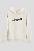 Yamaç Paraşütü Baskılı Unisex Ekru Hoodie
