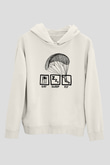 Yamaç Paraşütü Baskılı Unisex Ekru Hoodie