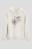 Yamaç Paraşütü Baskılı Unisex Ekru Hoodie