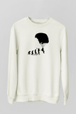 Yamaç Paraşütü Baskılı Unisex Ekru Sweatshirt