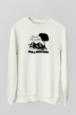 Yamaç Paraşütü Baskılı Unisex Ekru Sweatshirt