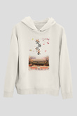 Yasak Şehir Beyaz Unisex Kapşonlu Sweatshirt