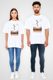 Yasak Şehir Beyaz Unisex Oversize Tişört T-Shirt
