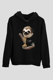 Yavaş Yeme YarışmasıSiyah  Unisex Hoodie